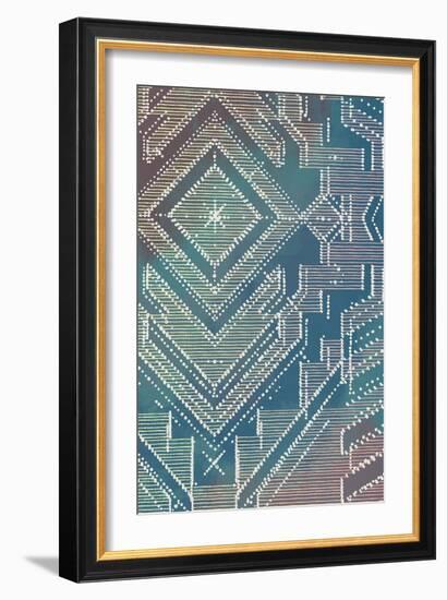 Lined Batik Pattern I-null-Framed Art Print