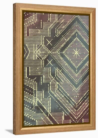 Lined Batik Pattern II-null-Framed Stretched Canvas