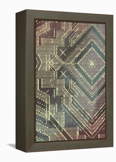 Lined Batik Pattern II-null-Framed Stretched Canvas