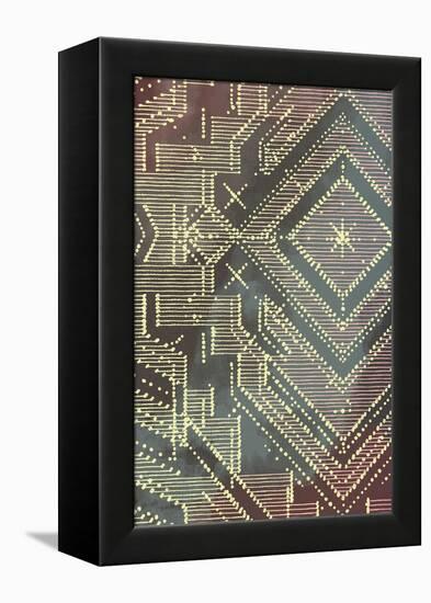 Lined Batik Pattern II-null-Framed Stretched Canvas