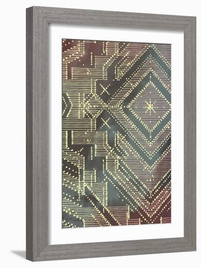 Lined Batik Pattern II-null-Framed Art Print