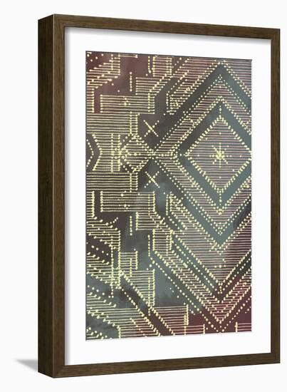 Lined Batik Pattern II-null-Framed Premium Giclee Print