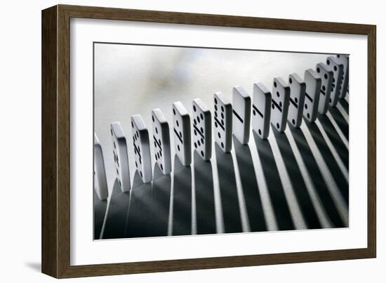 Lined Up Dominoes-Victor De Schwanberg-Framed Photographic Print