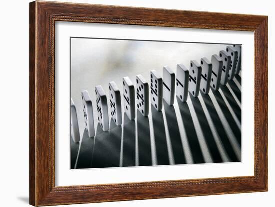 Lined Up Dominoes-Victor De Schwanberg-Framed Photographic Print