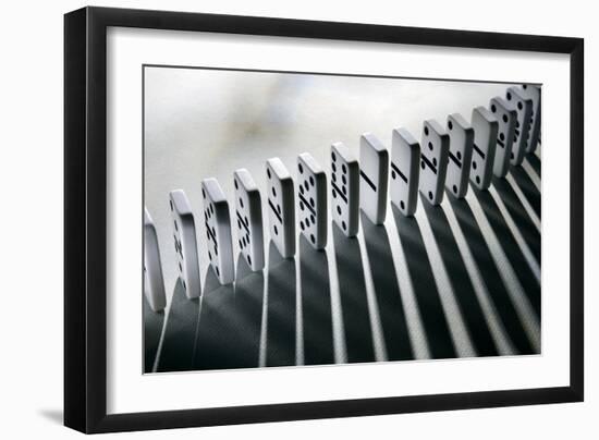 Lined Up Dominoes-Victor De Schwanberg-Framed Photographic Print
