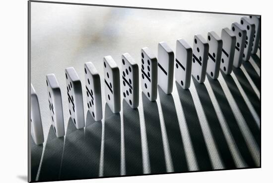 Lined Up Dominoes-Victor De Schwanberg-Mounted Photographic Print