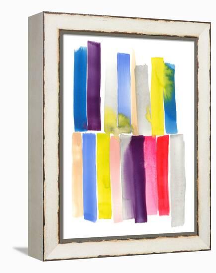 Lined Up I-Jennifer Goldberger-Framed Stretched Canvas