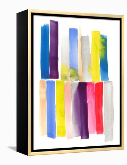 Lined Up I-Jennifer Goldberger-Framed Stretched Canvas