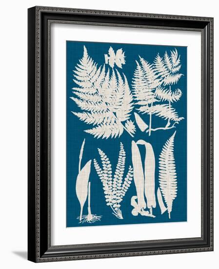 Linen & Blue Ferns I-Vision Studio-Framed Art Print