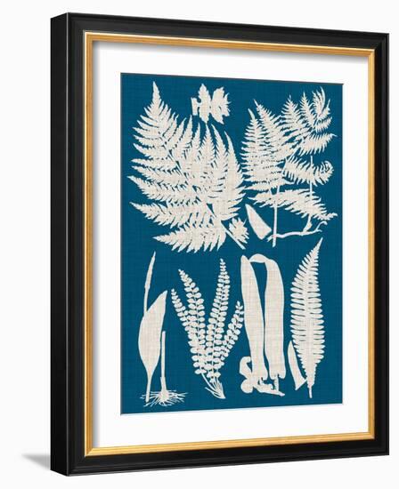 Linen & Blue Ferns I-Vision Studio-Framed Art Print