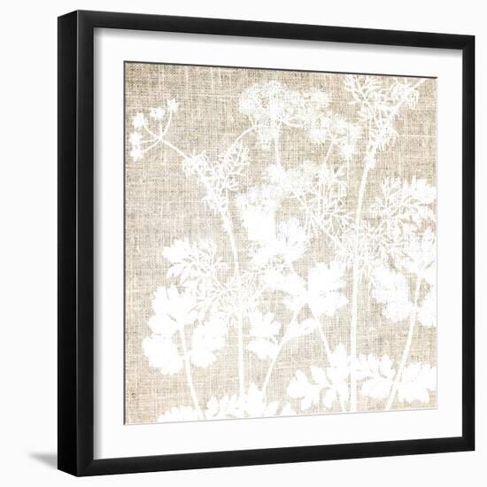 Linen Botanical Square 2-Kimberly Allen-Framed Art Print