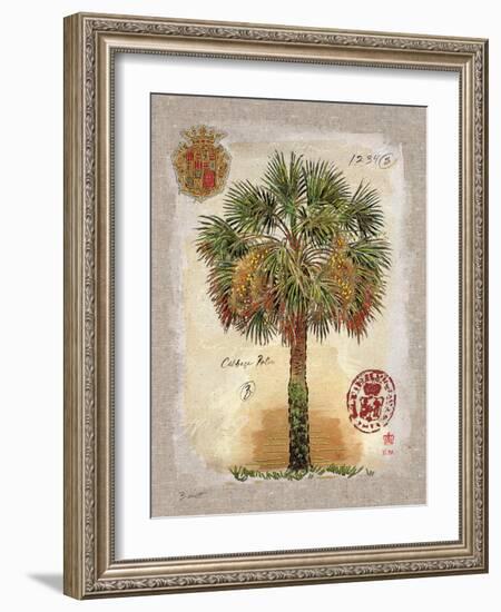 Linen Cabbage Palm Tree-Chad Barrett-Framed Art Print