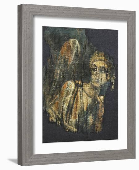 Linen Canvas Painting Portraying an Angel-null-Framed Giclee Print