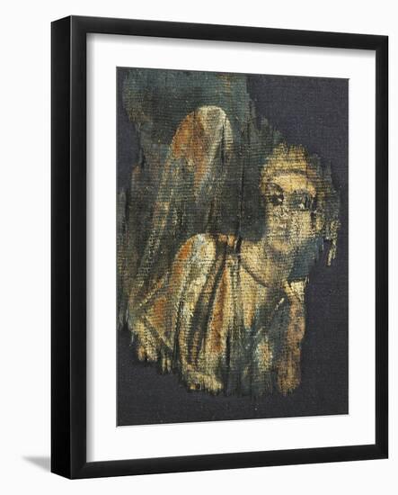 Linen Canvas Painting Portraying an Angel-null-Framed Giclee Print