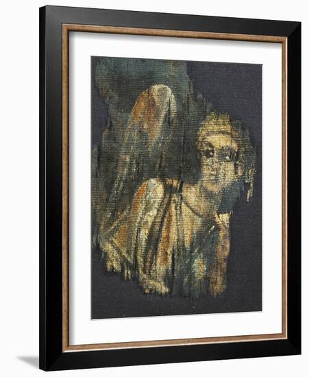 Linen Canvas Painting Portraying an Angel-null-Framed Giclee Print