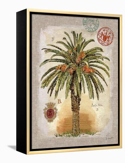 Linen Date Palm Tree-Chad Barrett-Framed Stretched Canvas