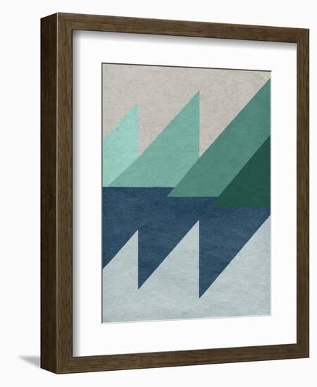 Linen Geometrics D-null-Framed Giclee Print