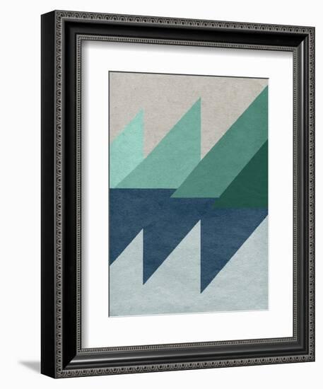 Linen Geometrics D-null-Framed Giclee Print