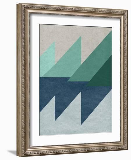 Linen Geometrics D-null-Framed Giclee Print