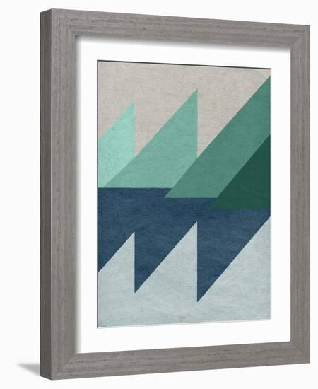 Linen Geometrics D-null-Framed Giclee Print