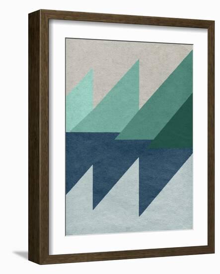 Linen Geometrics D-null-Framed Giclee Print