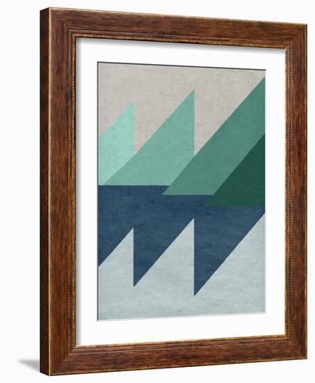 Linen Geometrics D-null-Framed Giclee Print