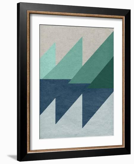 Linen Geometrics D-null-Framed Giclee Print