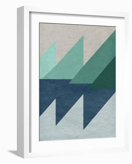 Linen Geometrics D-null-Framed Giclee Print