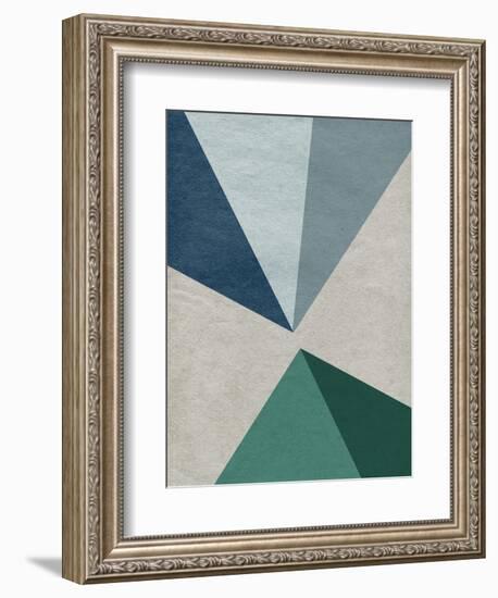 Linen Geometrics E-null-Framed Giclee Print