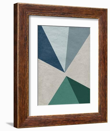 Linen Geometrics E-null-Framed Giclee Print