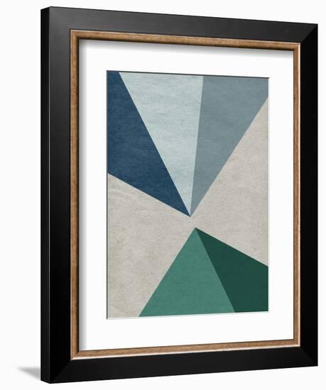 Linen Geometrics E-null-Framed Giclee Print