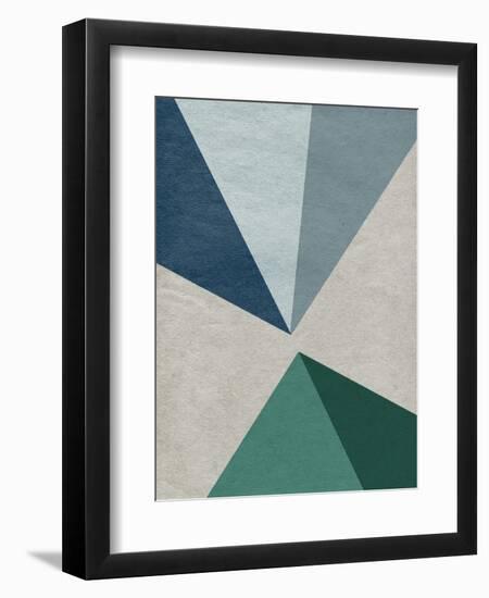 Linen Geometrics E-null-Framed Giclee Print