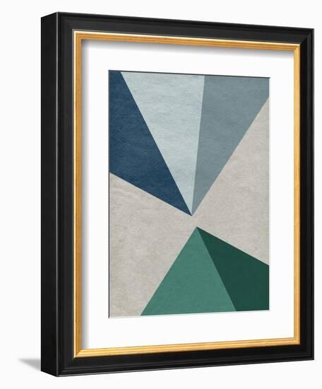 Linen Geometrics E-null-Framed Giclee Print