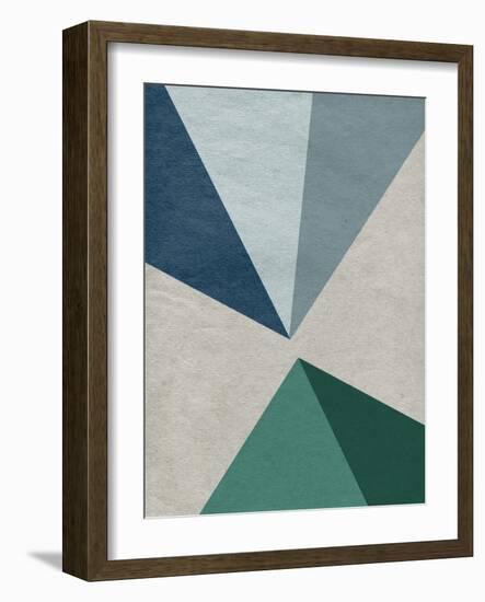 Linen Geometrics E-null-Framed Giclee Print