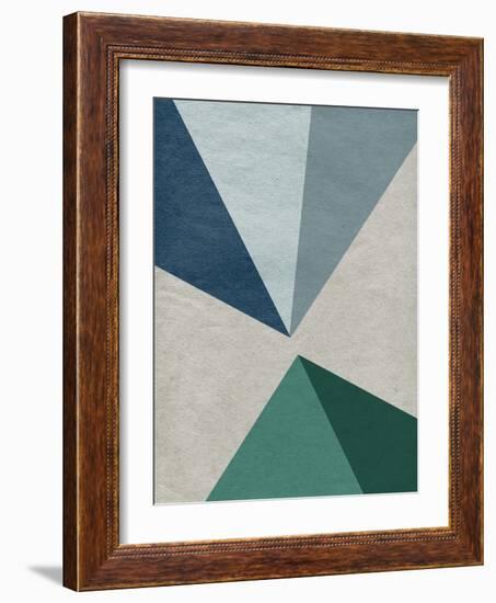 Linen Geometrics E-null-Framed Giclee Print