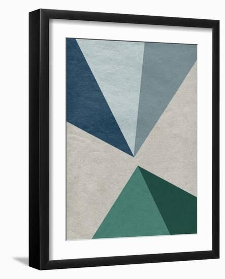 Linen Geometrics E-null-Framed Giclee Print