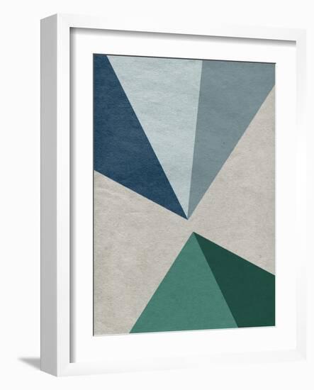 Linen Geometrics E-null-Framed Giclee Print