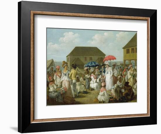 Linen Market, Dominica, c.1780-Agostino Brunias-Framed Premium Giclee Print