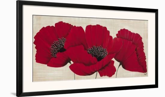 Linen Poppies II-Kaye Lake-Framed Art Print