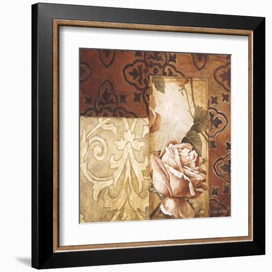 Linen Roses I-Linda Thompson-Framed Giclee Print