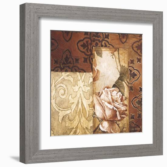 Linen Roses I-Linda Thompson-Framed Giclee Print