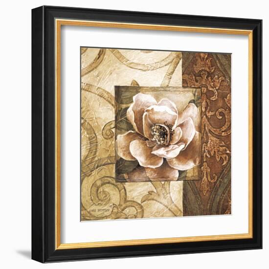 Linen Roses II-Linda Thompson-Framed Giclee Print