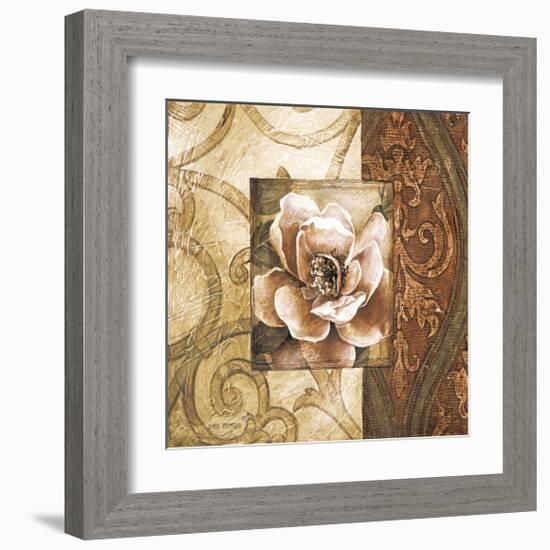 Linen Roses II-Linda Thompson-Framed Giclee Print