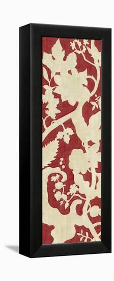 Linen Silhouette on Red II-Chariklia Zarris-Framed Stretched Canvas