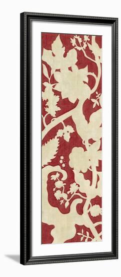 Linen Silhouette on Red II-Chariklia Zarris-Framed Art Print