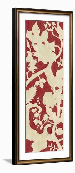 Linen Silhouette on Red II-Chariklia Zarris-Framed Art Print