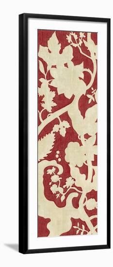 Linen Silhouette on Red II-Chariklia Zarris-Framed Art Print