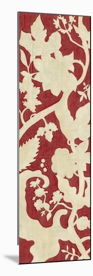 Linen Silhouette on Red II-Chariklia Zarris-Mounted Art Print