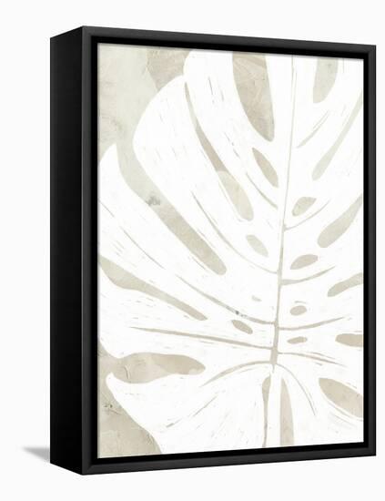 Linen Tropical Silhouette I-June Vess-Framed Stretched Canvas