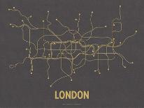 London (Dark Gray & Mustard)-LinePosters-Framed Serigraph